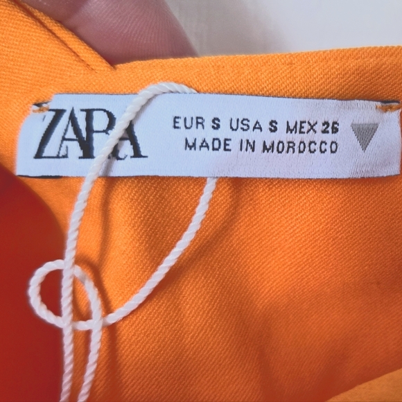 ZARA Orange one shoulder Crop - Picture 3 of 3